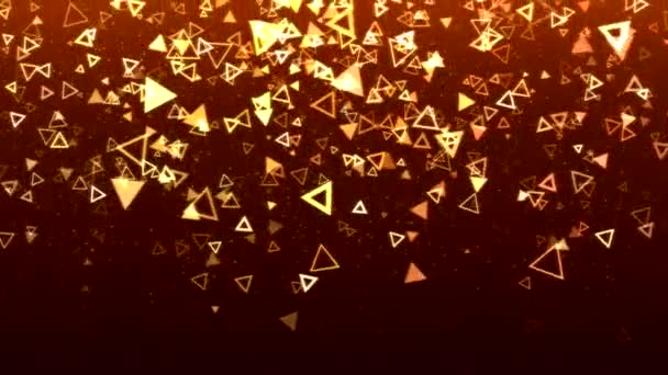 Formes colorées de triangle tombant Animation - Boucle rouge feu 