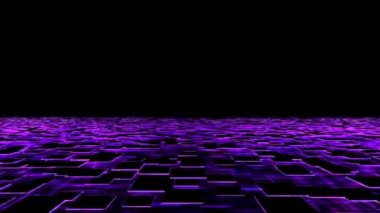 Renkli fütüristik ve teknoloji zemin seyahat animasyon - mor döngü