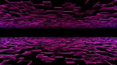 Renkli fütüristik ve teknoloji zemin seyahat animasyon - pembe döngü 
