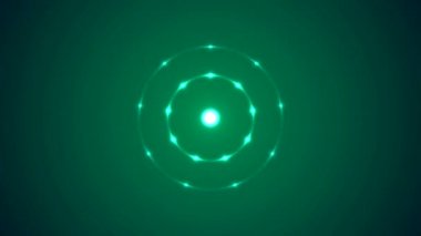 Renkli yanıp sönen daire ışıklar - sorunsuz döngü turkuaz düzenlenmiştir.