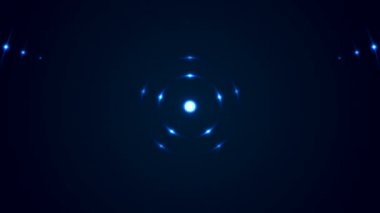 Renkli yanıp sönen daire ışıklar - sorunsuz döngü mavi düzenlenmiştir.