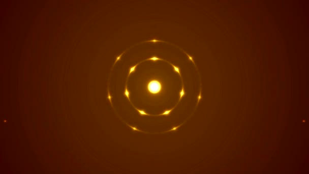 カラフルな点滅円形配置ライト シームレス ループ ゴールデン — ストック動画