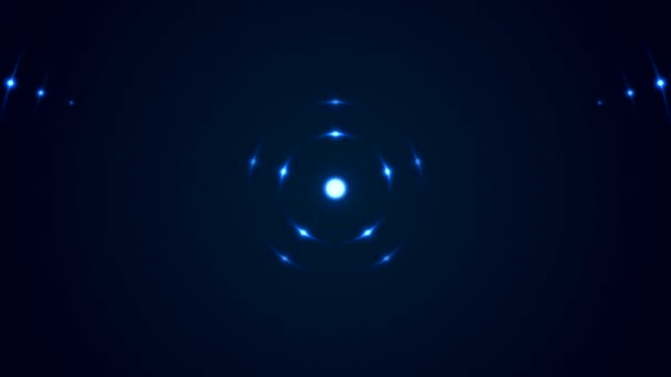 カラフルな点滅円形配置ライト シームレス ループ ブルー — ストック動画