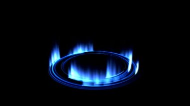 Renkli parlayan sihirli çemberi ışıklar - sorunsuz döngü mavi