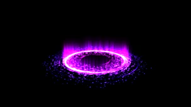 Lumières Particules Cercle Magique Brillant Coloré Boucle Sans Couture Violet — Video