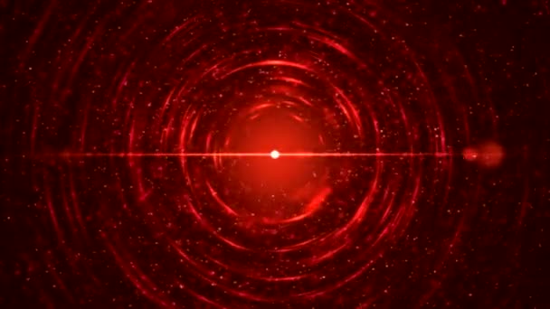 Bunte Leuchtende Teilchen Die Licht Aussenden Animation Nahtlose Schleife Rot — Stockvideo