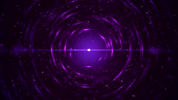 Animación Brillante Colorida Luz Emisión Partículas Lazo Inconsútil Púrpura — Vídeo de stock