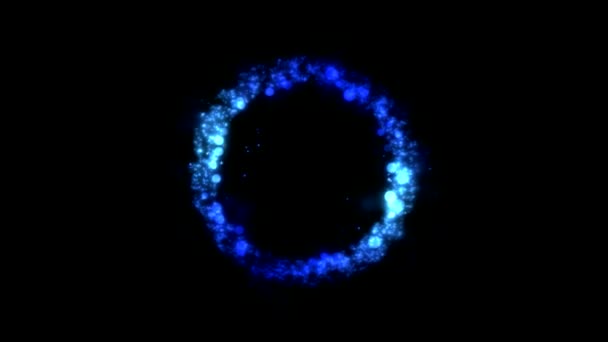 Particules lumineuses colorées brillantes et rotatives en forme d'anneau - Boucle sans couture Bleu 