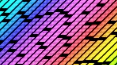 Taşkın ışıklar parçacık animasyon - döngü gökkuşağı renkli Diagonal Led