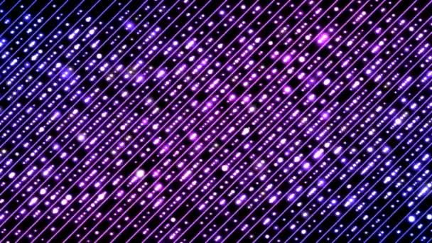 Modèle Faisceaux Diagonaux Colorés Animation Lumineuse Boucle Rose Violet — Video