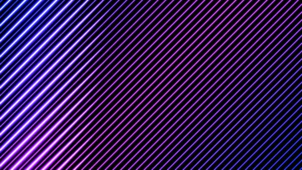 Färgglada Diagonala Linjer Ljuseffekt Animation Loop Lila — Stockvideo