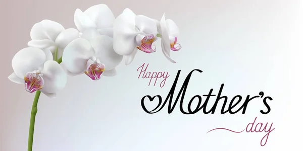Mutlu anneler günü çiçek ile arka plan tebrik. — Stok Vektör