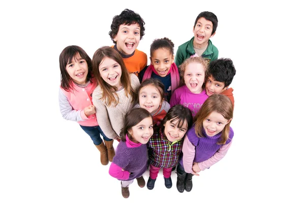 Группа счастливых детей — стоковое фото