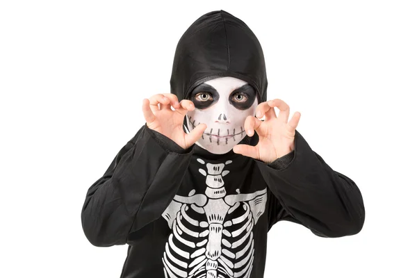 Kid in halloween kostuum — Stockfoto