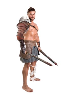 Gladyatör adam silahla