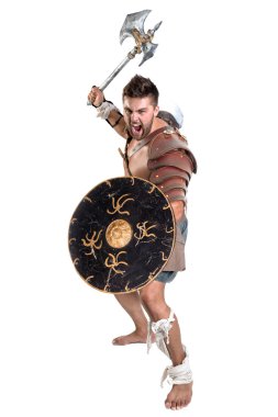 Gladyatör adam silahla