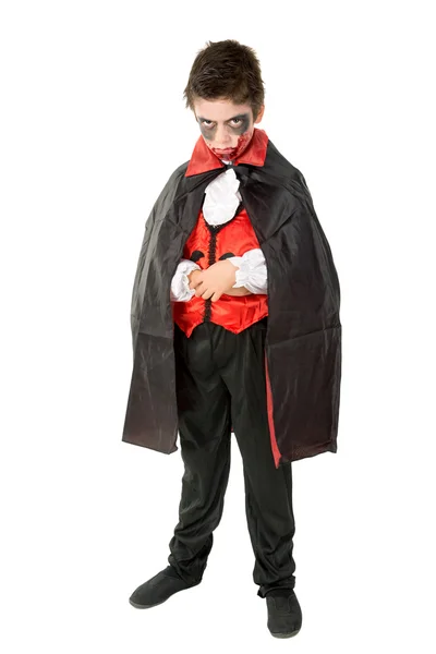 Niño en disfraz de vampiro de Halloween — Foto de Stock