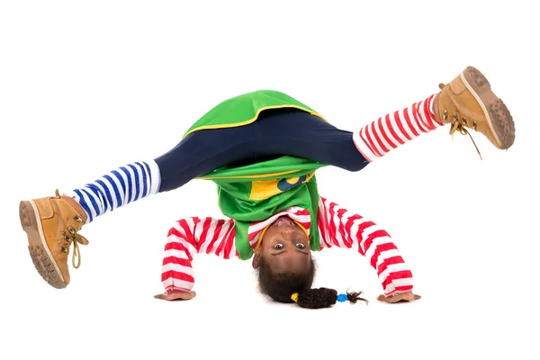 Girl in clown costume — Stock Photo, Image