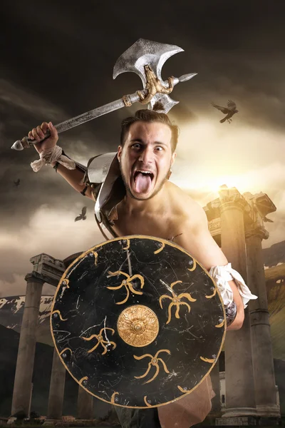 Gladiator / Războinic Antic — Fotografie, imagine de stoc