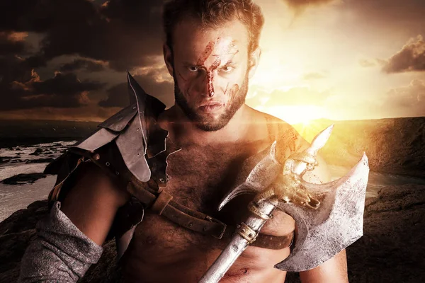 Starożytne gladiator/wojownik — Zdjęcie stockowe
