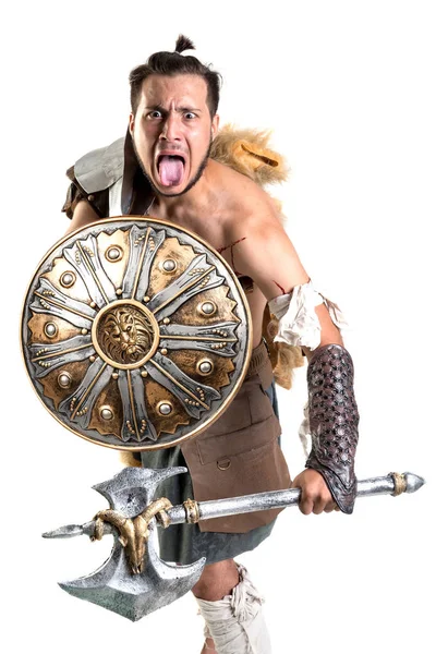Forntida gladiator/krigare — Stockfoto