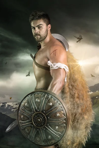 Ancient gladiator / Warrior — Stock Photo, Image