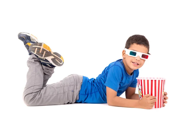 Kid in the movies — Stock Photo, Image