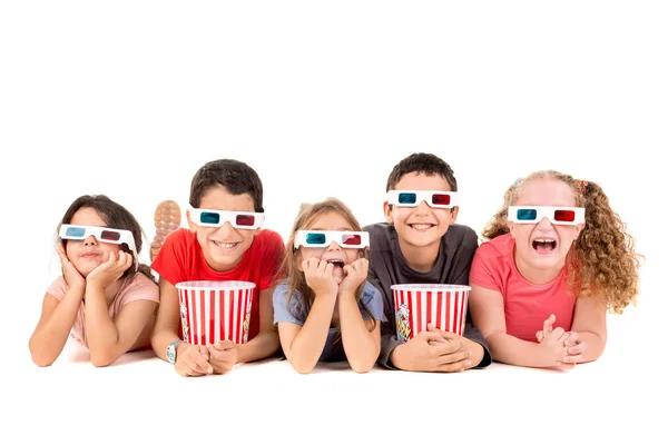 Kinder im Kino — Stockfoto