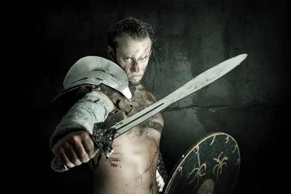 Gladyatör/barbar savaşçı — Stok fotoğraf