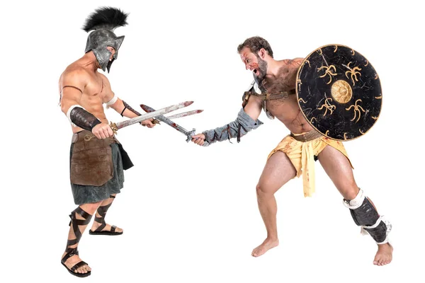 Gladiatorer/barbariska krigare — Stockfoto