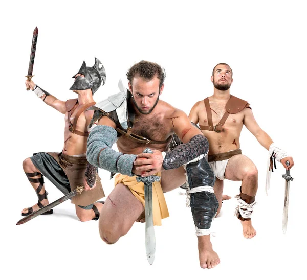 Gladiadores / Guerreros bárbaros — Foto de Stock