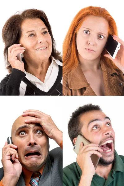 Mensen aan de telefoon — Stockfoto