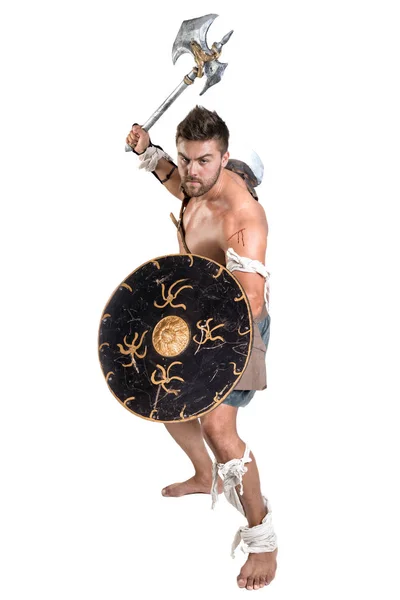 Gladiador / Guerreiro bárbaro — Fotografia de Stock