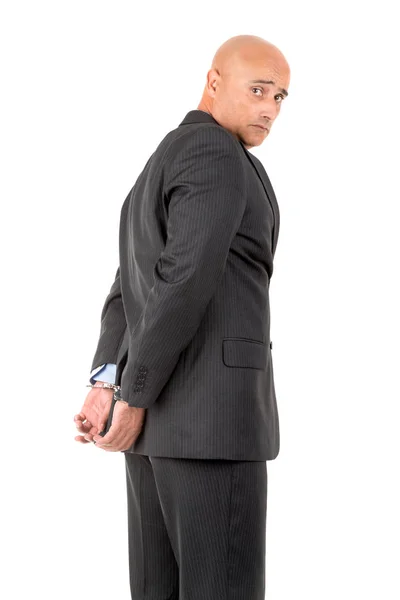 Businessman in handcuffs — Stock Photo, Image