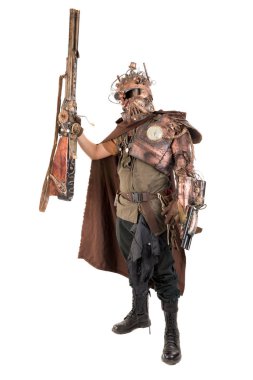 Silahlı gelecekçi savaşçı.