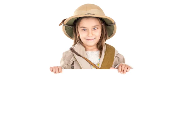 Ragazza in costume safari — Foto Stock