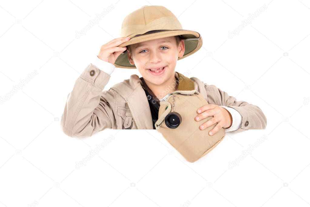 Boy in safari costume