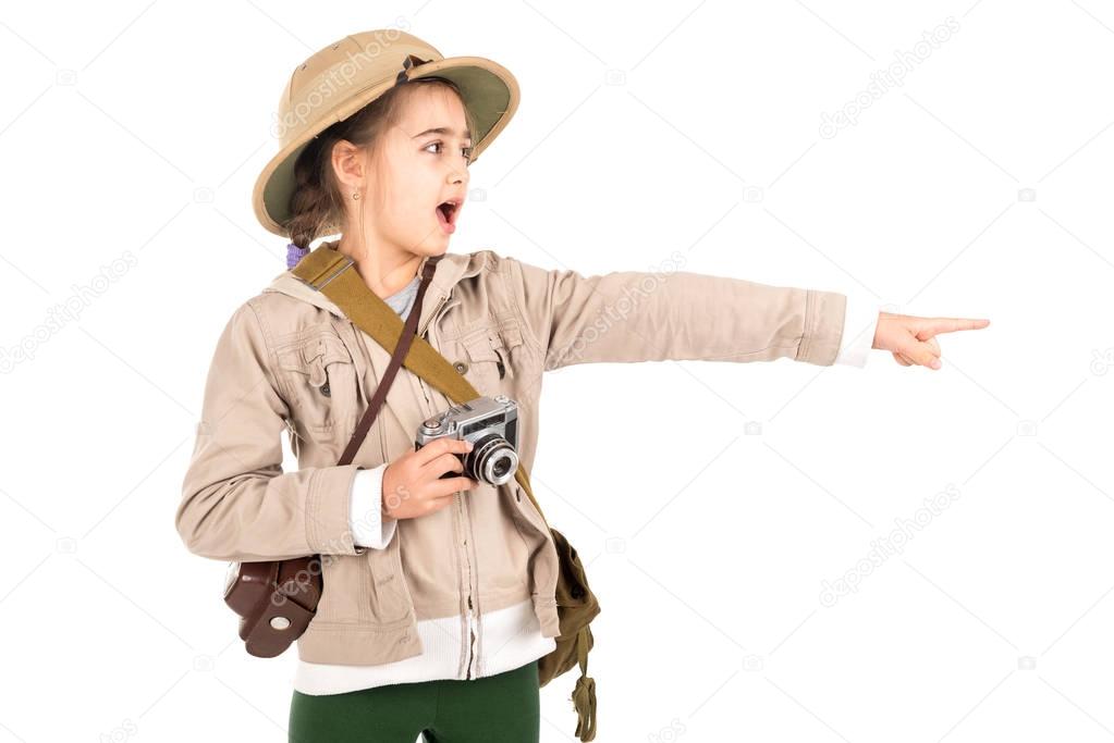 Girl in safari costume
