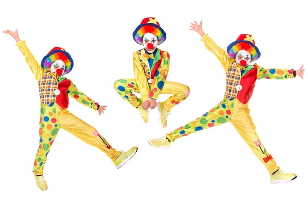 Flicka med clown kostym — Stockfoto