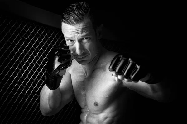 Powerful MMA athlete — Stock Photo, Image