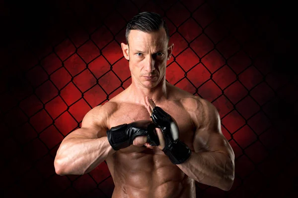 Powerful MMA athlete — Stock Photo, Image