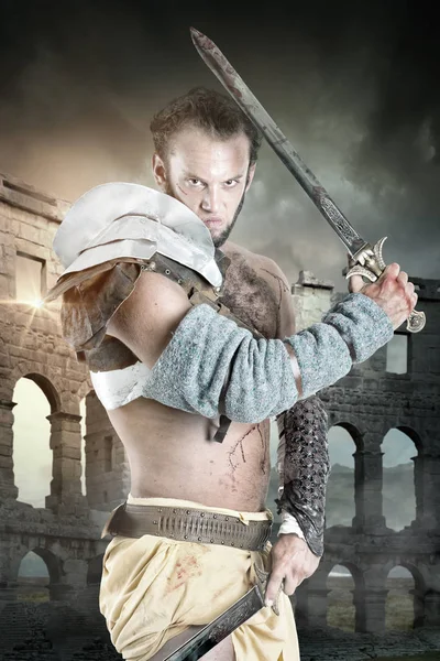 Gladiator/Barbarian warrior — Stockfoto