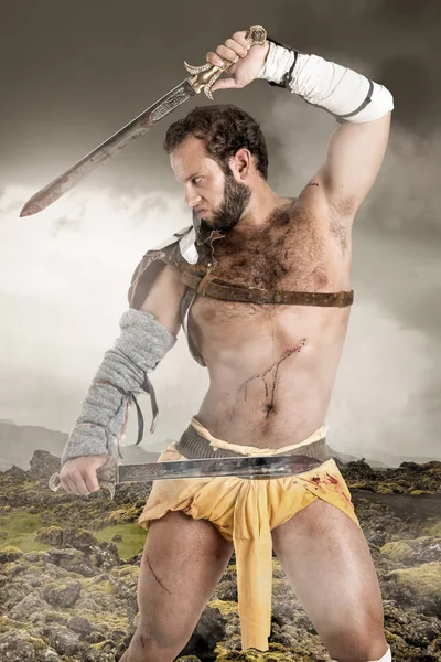 Guerrier gladiateur / barbare — Photo