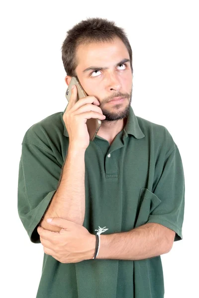 Man med mobiltelefon — Stockfoto