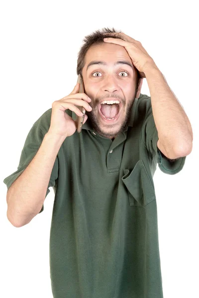 Man with cellphone — Stock Photo, Image