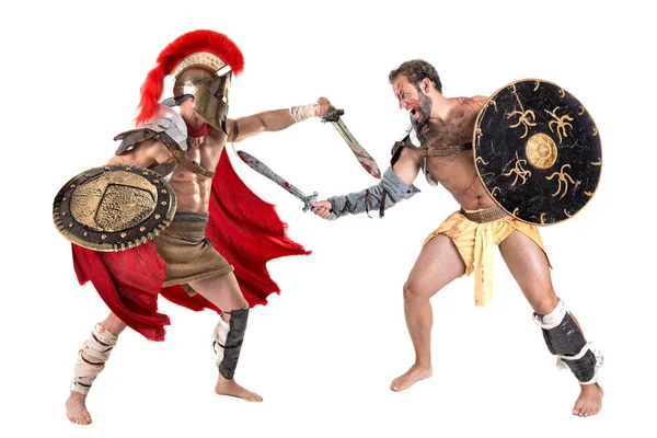 Ancient soldiers or Gladiators — Stock Photo, Image
