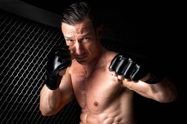 MMA atlet ile eldiven