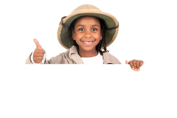 Girl in safari costume — Stock Photo, Image