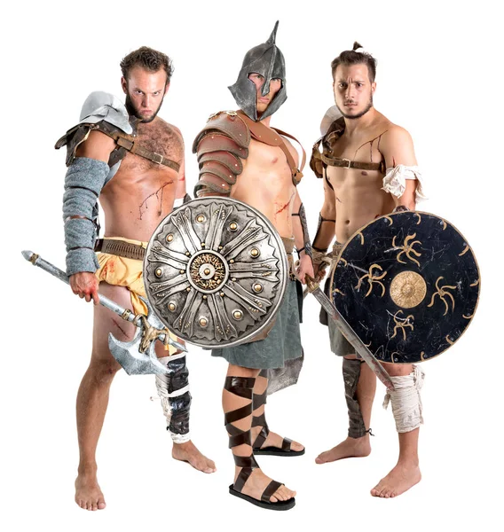 Gladiatorer/barbariska krigare — Stockfoto