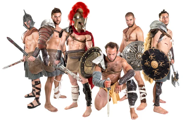 Group of gladiators — Stock Photo, Image